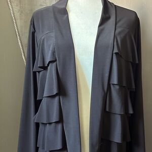 Special occasion short jacket LG Lightweight cover for short sleeves Black NWT